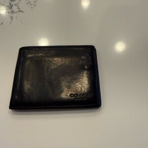 Coach Black Leather Card Holder